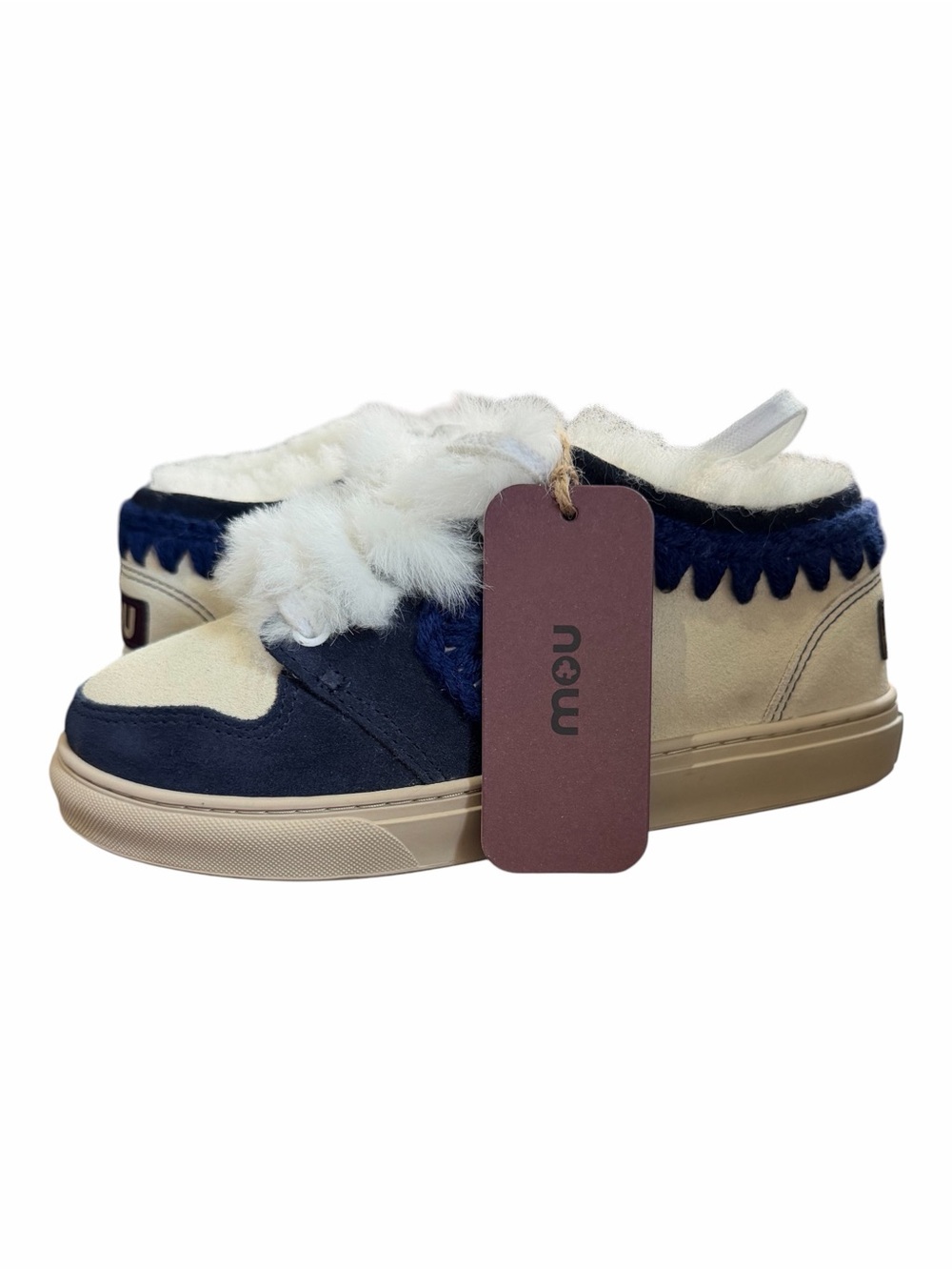 NWT‎ MOU Eskimo Low Top Sneakers Abyss & Vanilla Anthropologie 36